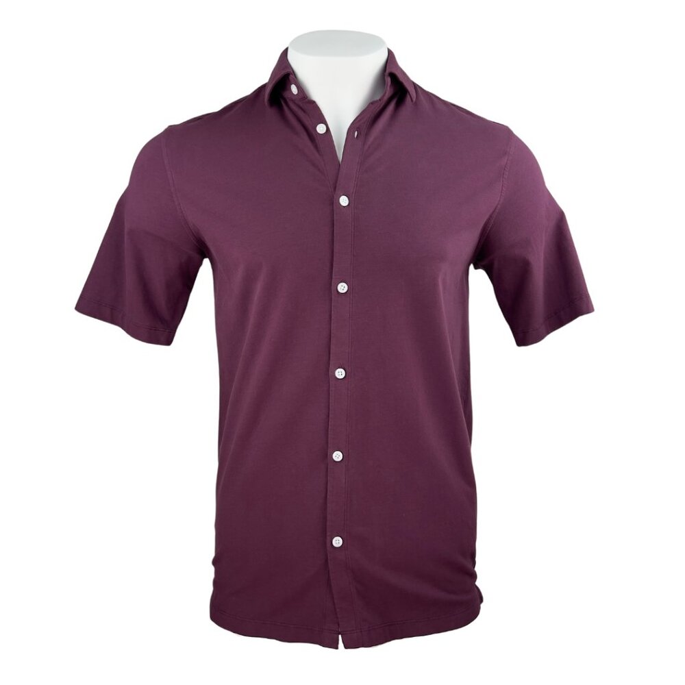 Goodman Burgundy Short Sleeve Button Up Shirt